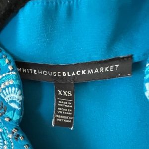 Halter sleeve striking-blue, stand up collar dress.